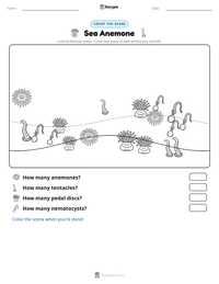 Sea Anemone printable worksheet preview