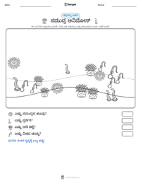 ಸಮುದ್ರ ಅನಿಮೋನ್ ಮುದ್ರಣೀಯ ಕಾರ್ಯಪತ್ರದ ಪೂರ್ವದೃಶ್ಯ