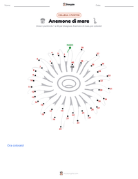 Anteprima della scheda stampabile di Anemone di mare