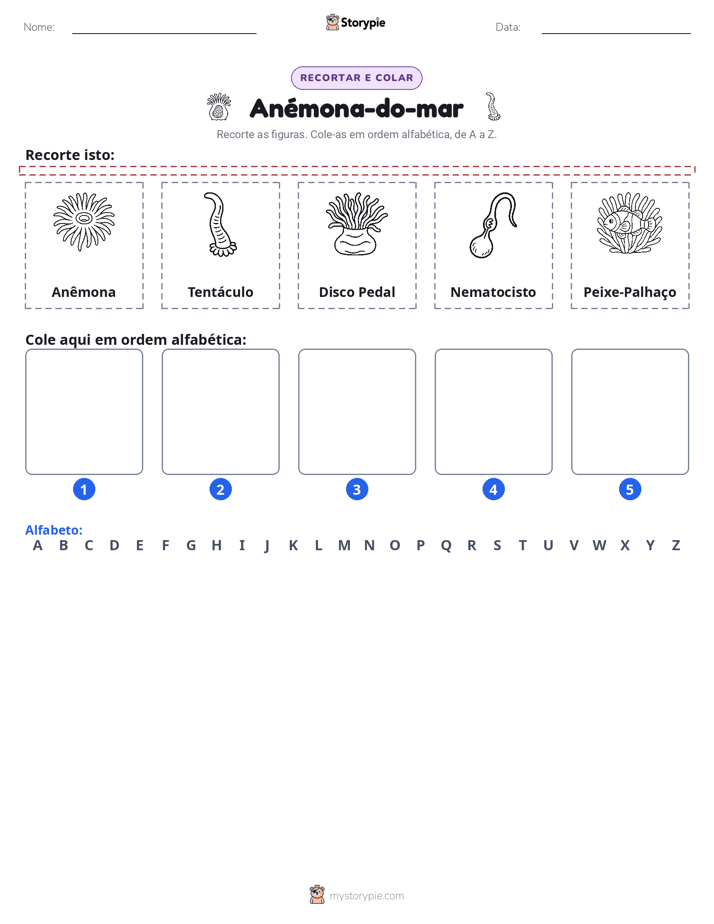 Recortar & Colar Alfabeto