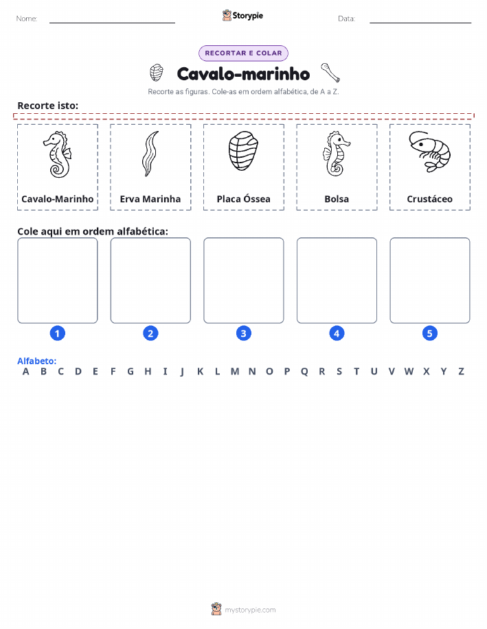 Recortar & Colar Alfabeto