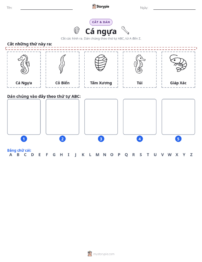 Cắt & Dán Chữ Cái