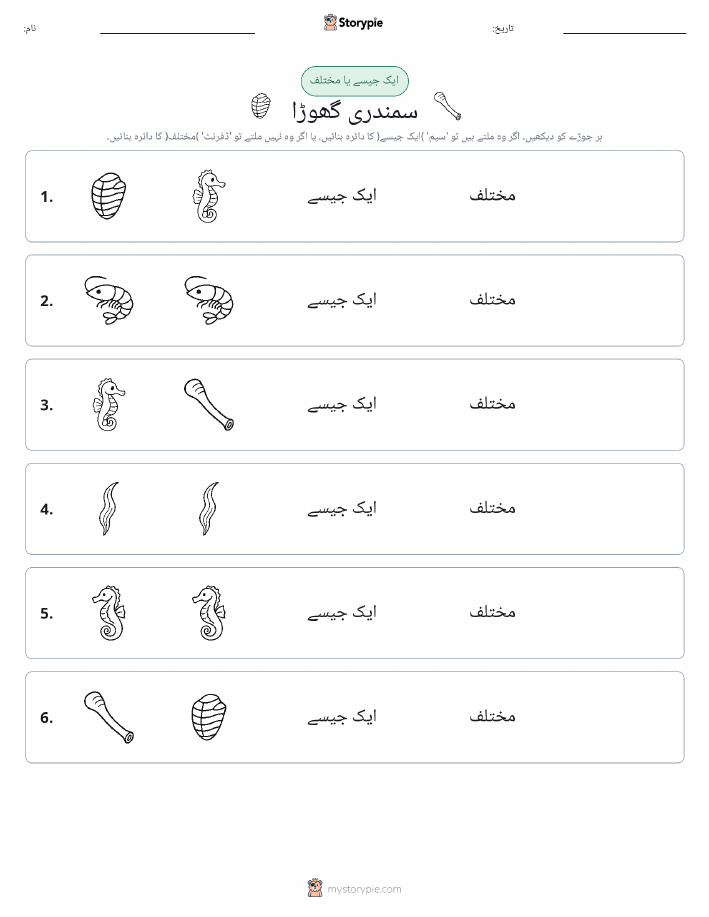 ایک جیسا یا مختلف