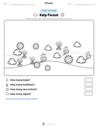 Kelp Forest printable worksheet preview