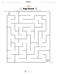 Kelp Forest printable worksheet preview