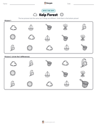 Kelp Forest printable worksheet preview
