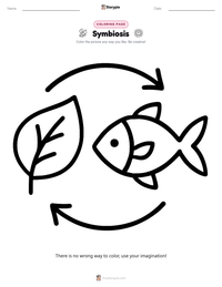 Symbiosis coloring page for kids