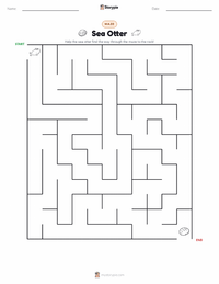 Sea Otter printable worksheet preview