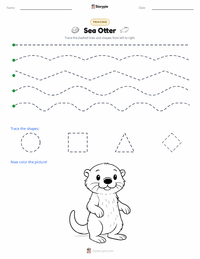 Sea Otter printable worksheet preview