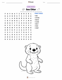 Sea Otter printable worksheet preview