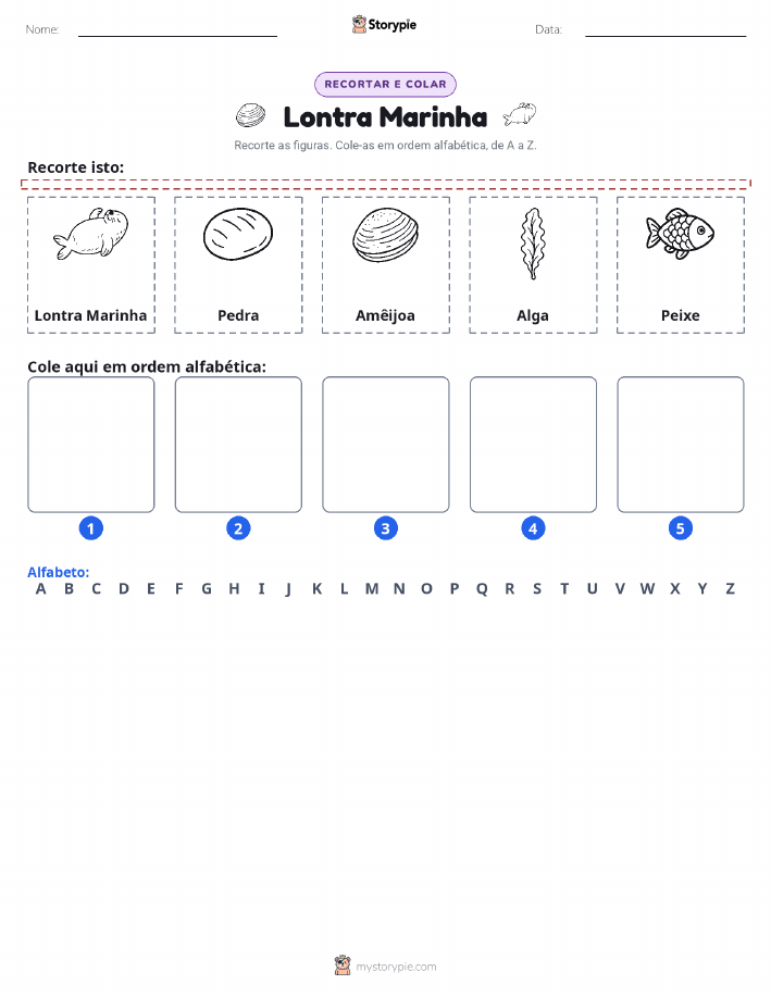 Recortar & Colar Alfabeto