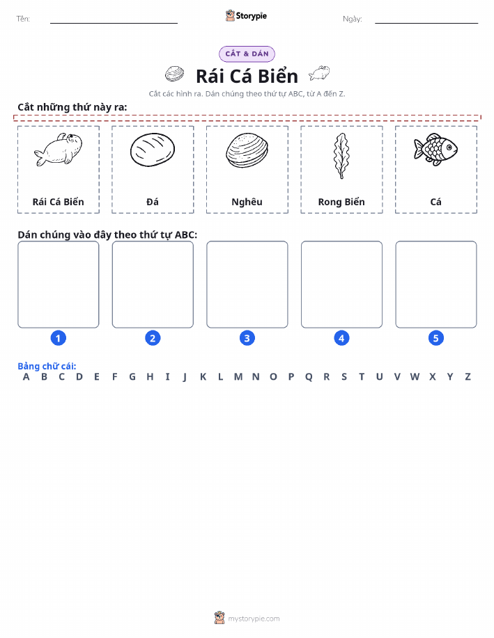 Cắt & Dán Chữ Cái