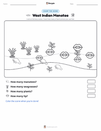 West Indian Manatee printable worksheet preview