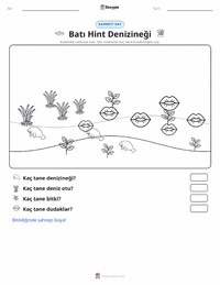Batı Hint Denizayısı yazdırılabilir çalışma sayfası önizlemesi