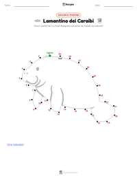 Anteprima della scheda stampabile di Lamantino dei Caraibi