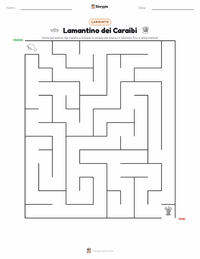 Anteprima della scheda stampabile di Lamantino dei Caraibi