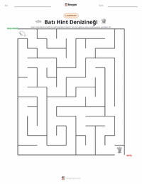 Batı Hint Denizayısı yazdırılabilir çalışma sayfası önizlemesi