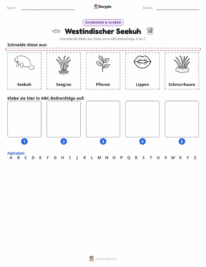 Schneiden & Einfügen Alphabet