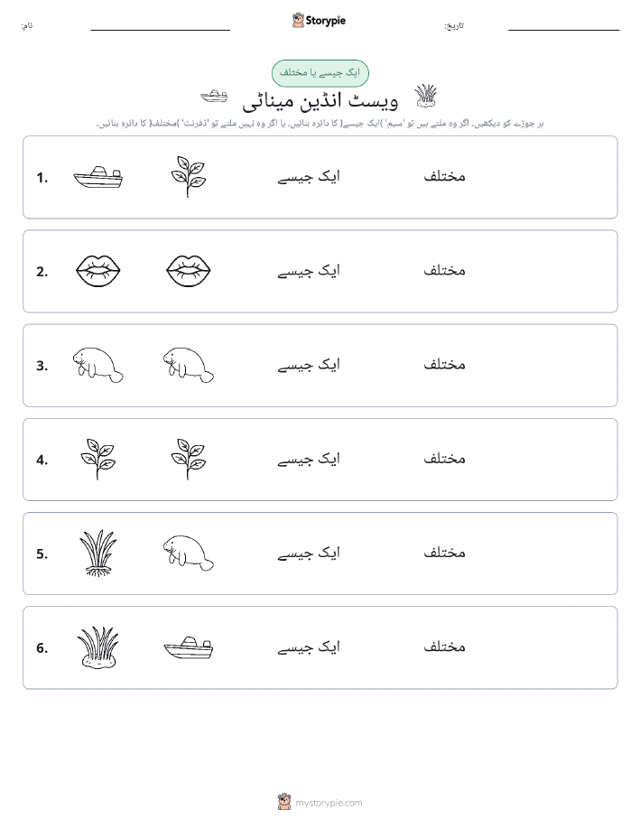 ایک جیسا یا مختلف