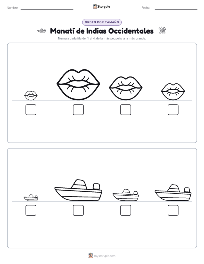 Orden de Tamaños
