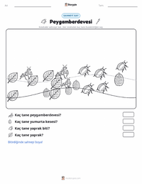 Peygamberdevesi yazdırılabilir çalışma sayfası önizlemesi