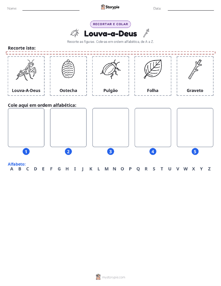 Recortar & Colar Alfabeto