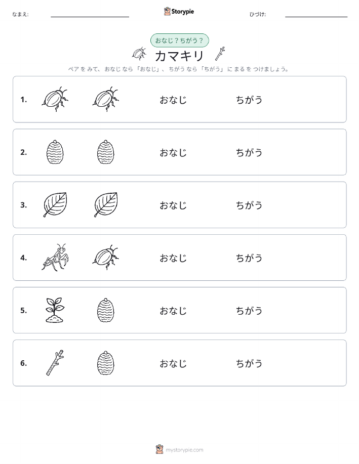 同じか違うか