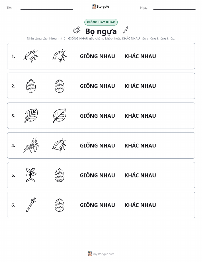 Giống Hay Khác