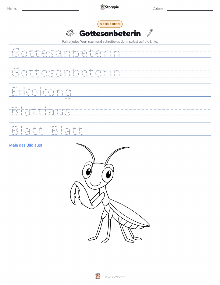 Schreibübung