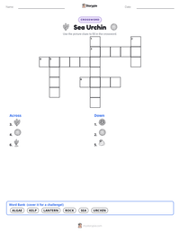 Sea Urchin printable worksheet preview