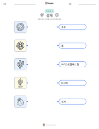 성게 인쇄 가능한 워크시트 미리보기