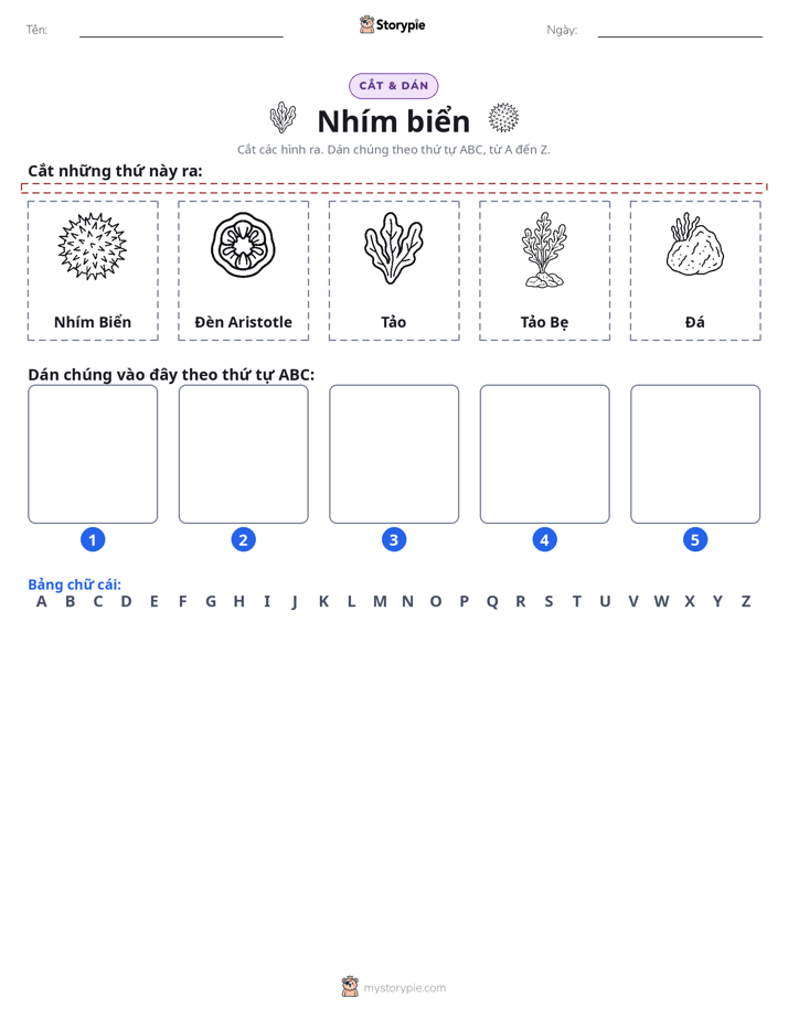 Cắt & Dán Chữ Cái