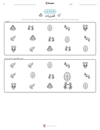 قشریات پرنٹ کرنے کے قابل ورکشیٹ کا پیش نظارہ