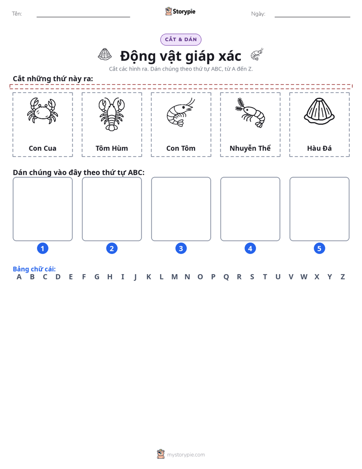 Cắt & Dán Chữ Cái