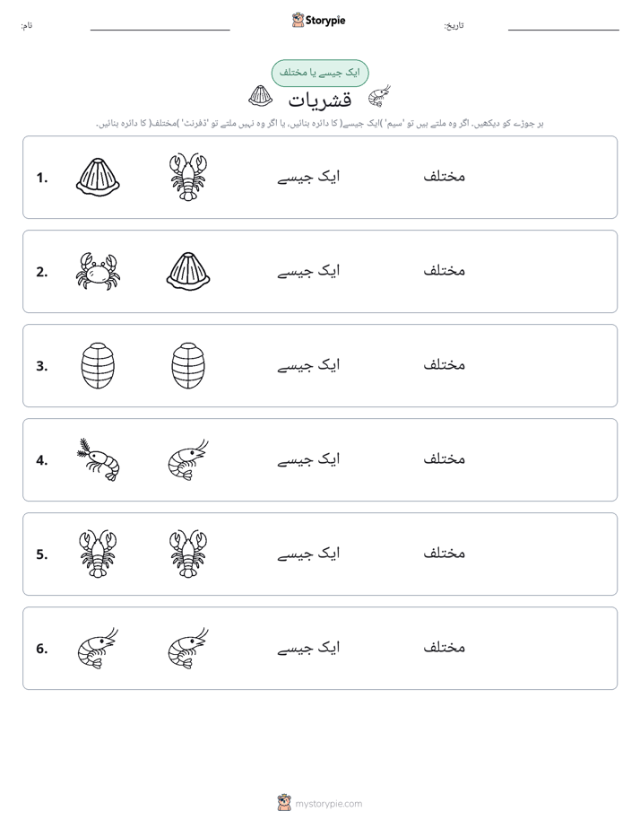ایک جیسا یا مختلف