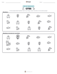 CITES afdrukbare werkblad voorbeeld