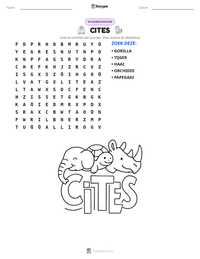 CITES afdrukbare werkblad voorbeeld