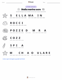 Anteprima della scheda stampabile di Stella Marina Ocra