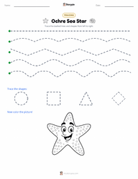 Ochre Sea Star printable worksheet preview