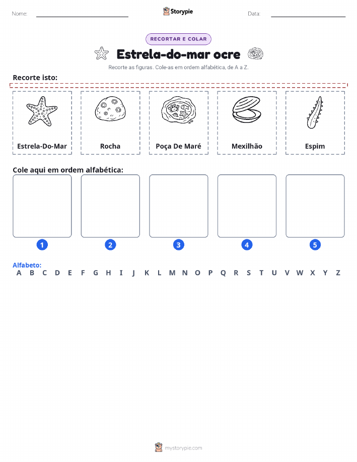 Recortar & Colar Alfabeto