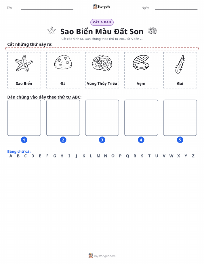 Cắt & Dán Chữ Cái