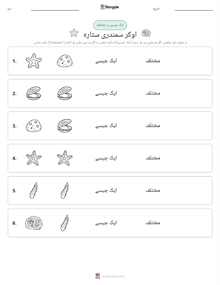 ایک جیسا یا مختلف