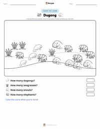 Dugong printable worksheet preview