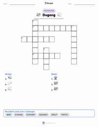 Dugong printable worksheet preview