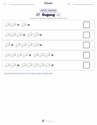 Aperçu de la feuille de travail imprimable Dugong