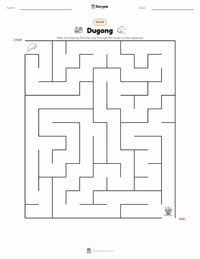 Dugong printable worksheet preview