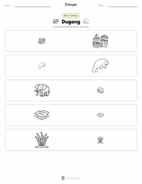 Dugong printable worksheet preview