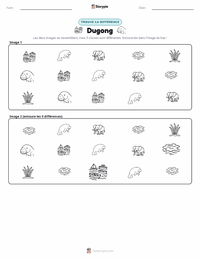 Aperçu de la feuille de travail imprimable Dugong