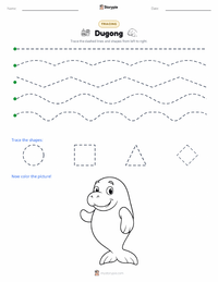 Dugong printable worksheet preview
