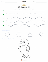 Aperçu de la feuille de travail imprimable Dugong